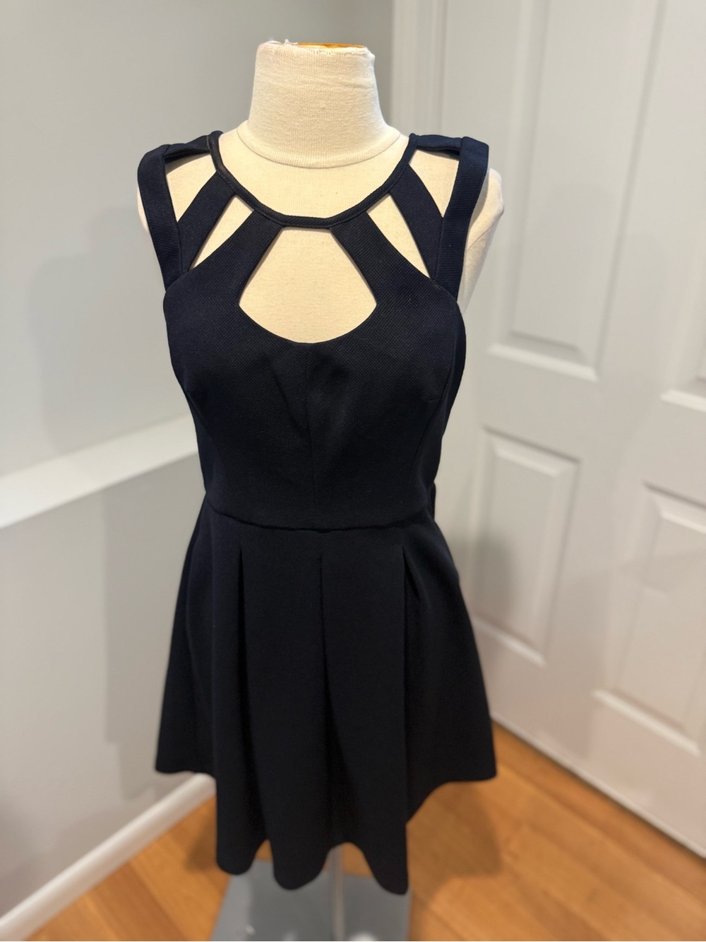 Betsey Johnson Navy Cutout Fit & Flare Mini Dress (29)